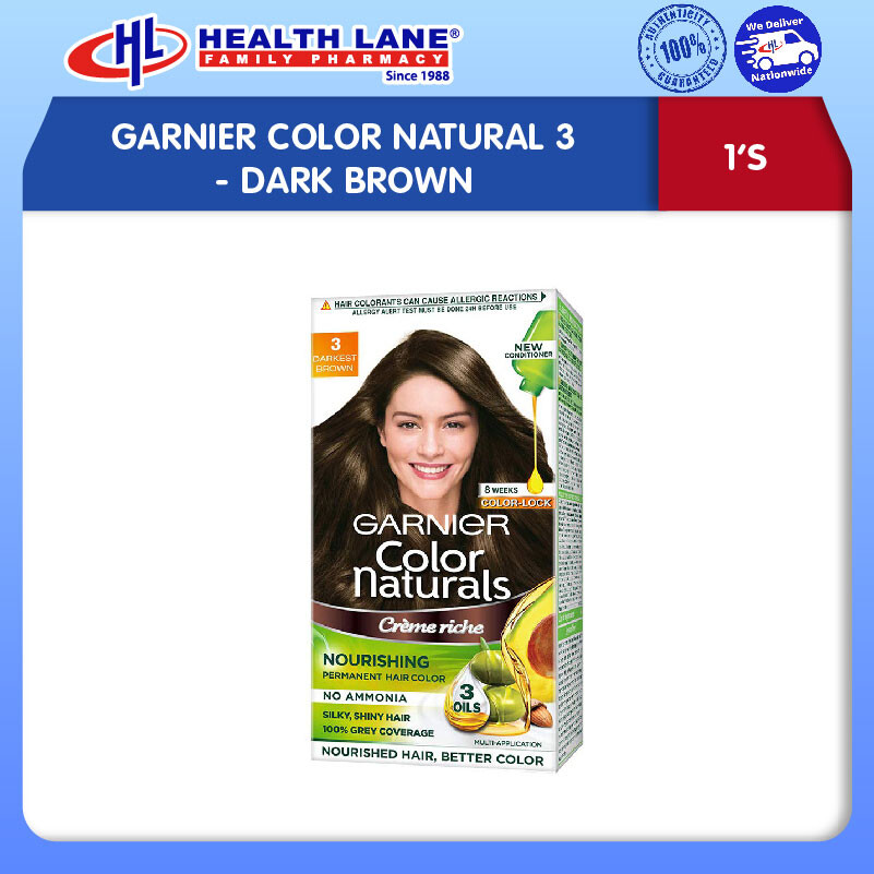 GARNIER COLOR NATURAL 3- DARK BROWN